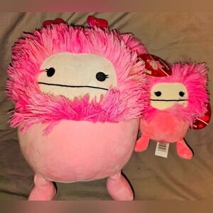 Caparinne Valentine’s Bigfoot Squishmallow 10 and 5 inch lot  BNWT